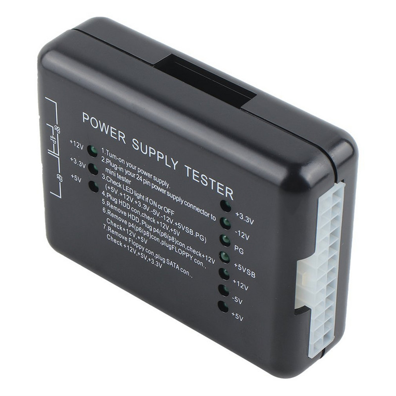 Új tápegység LED 20/24 tűs PC számítógép-tesztelő PSU-hoz ATX SATA HDD teszter-ellenőrző mérő tápegység-tesztelő