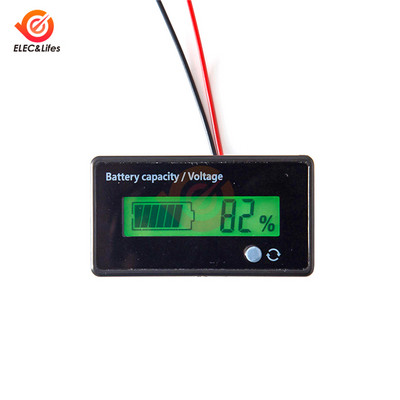 7-100V 6-73V 8-70V 12V 24V 48Vólom-savas lítium akkumulátor kapacitásjelző autó motorkerékpár digitális feszültségmérő feszültségmérő mérő