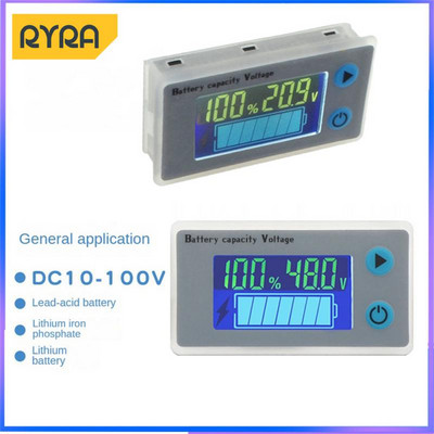 12V 24V 36V 48V 60V 72V Toitenäidik Võimsus Voltmeeter Toitemõõtur JSC 33 Aku voltmeeter 10V-100V mõõtur
