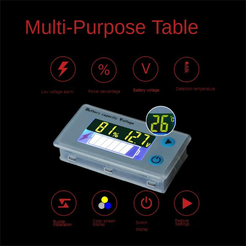 12V 24V 36V 48V 60V 72V Power Display Voltmeter Power Meter JSC 33 Battery Voltmeter 10V-100V Gauge
