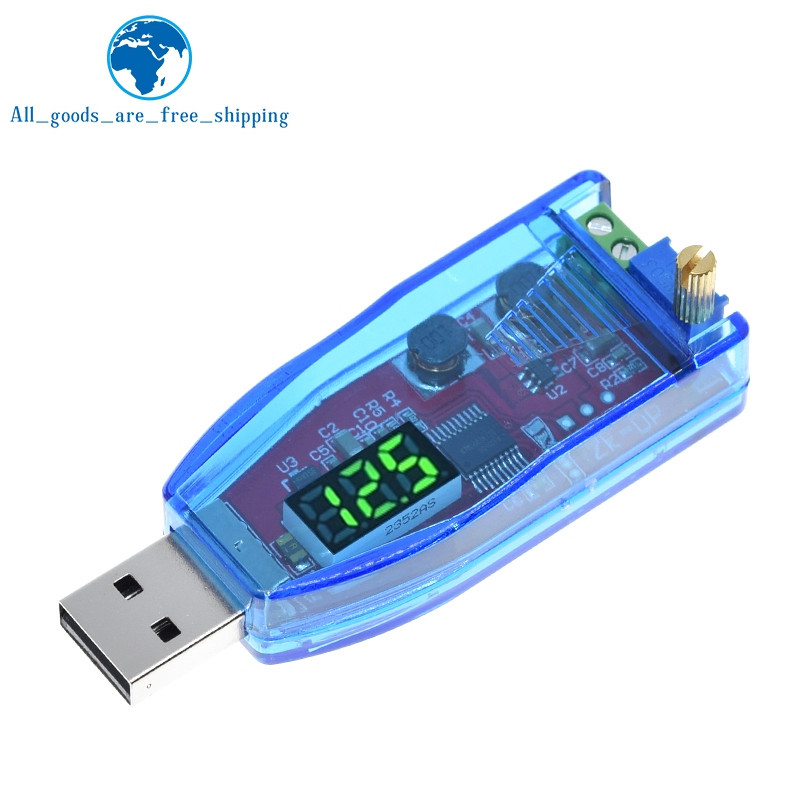 LED DC-DC 5V DC 1-24V Állítható potenciométer USB Step Up/Down Buck Boost Converter tápfeszültség szabályozó modul