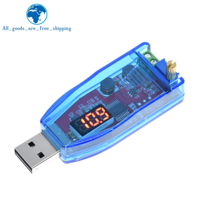 LED DC-DC 5V DC 1-24V Állítható potenciométer USB Step Up/Down Buck Boost Converter tápfeszültség szabályozó modul
