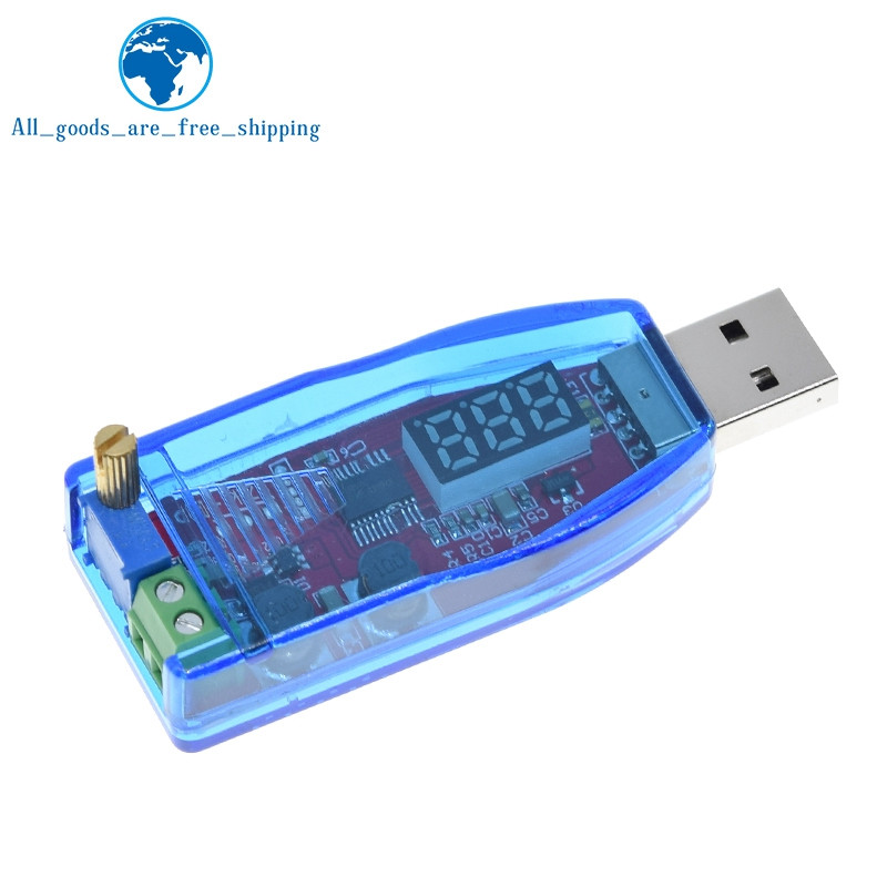 LED DC-DC 5V DC 1-24V Állítható potenciométer USB Step Up/Down Buck Boost Converter tápfeszültség szabályozó modul