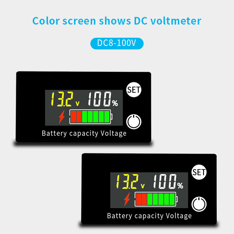 DC 8V-100V LCD Baterie Voltmetru Indicator Capacitate Contor de putere Litiu LiFePO4 Celulă plumb-acid 12V 24V 48V pentru baterie LCD 6133A