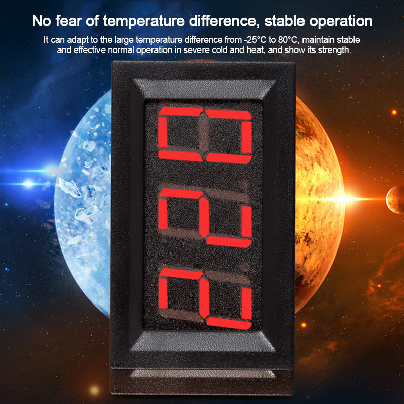 KWS-AC220 LED digitālais voltmetrs AC50-500V sprieguma mērītāja instrumenta rīks 2 vadi sarkans zaļš zils displejs sprieguma testera detektors