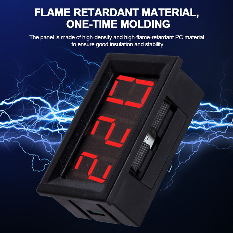 KWS-AC220 LED digitālais voltmetrs AC50-500V sprieguma mērītāja instrumenta rīks 2 vadi sarkans zaļš zils displejs sprieguma testera detektors