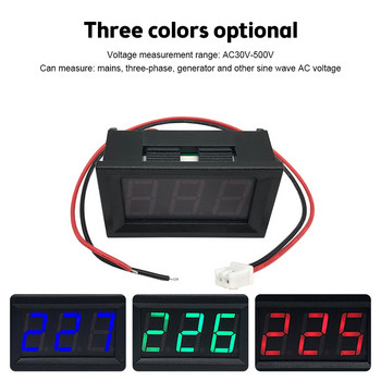 Ψηφιακό βολτόμετρο 0,56 ιντσών AC LED 3-500V Μετρητής τάσης Auto Car Κινητό ανιχνευτής τάσης μέτρησης τάσης Πράσινο Μπλε Κόκκινο