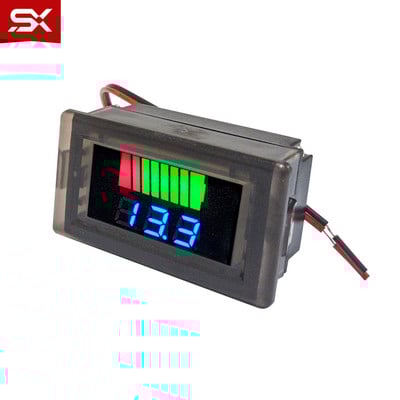 Veekindel digitaalne aku tester DC 12-60 V pliihappe liitium-ioon-lipo-liitiumpatarei mahu indikaator auto pingemõõtur voltmeeter