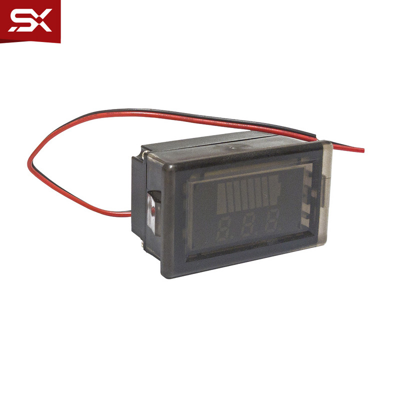 Veekindel digitaalne aku tester DC 12-60 V pliihappe liitium-ioon-lipo-liitiumpatarei mahu indikaator auto pingemõõtur voltmeeter