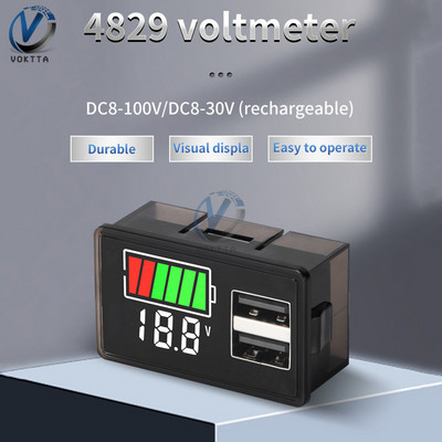 LED teszter feszültségmérő DC8-30V USB interfész ampermérő akkumulátor kapacitás jelző lítium akkumulátor feszültség akkumulátor kapacitás teszter