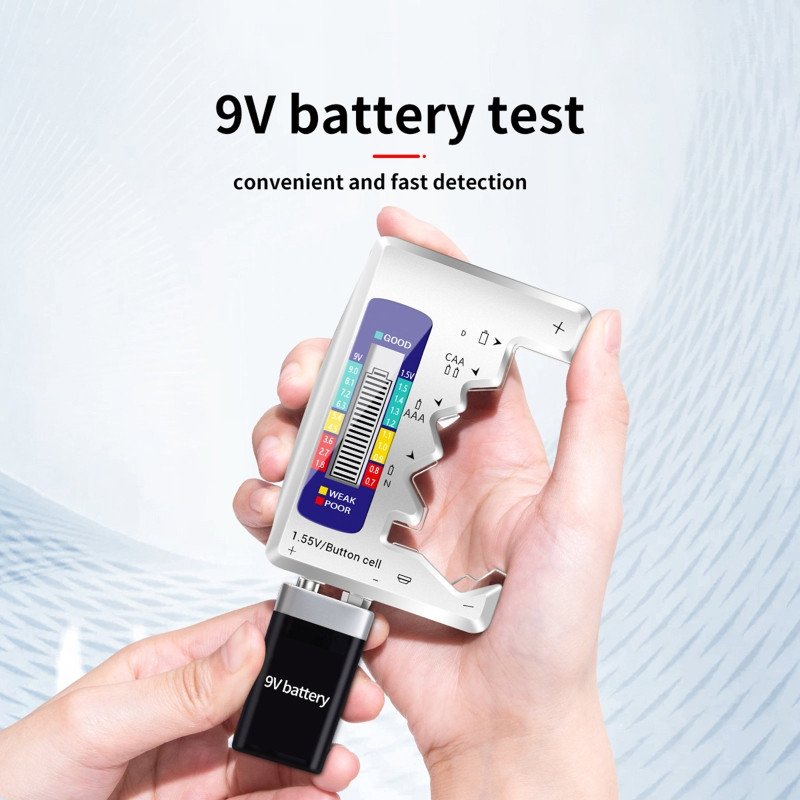 Πολυλειτουργικός ανιχνευτής ελέγχου χωρητικότητας μπαταρίας με κουμπιά για αλκαλικές επαναφορτιζόμενες μπαταρίες άνθρακα ψευδάργυρου Drop Shipping