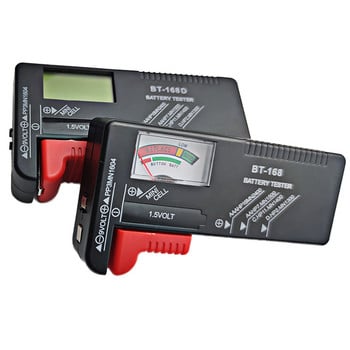 1Pcs BT-168 BT-168D Цифров тестер за батерии LCD дисплей AA/AAA/C/D/9V/1.5V Детектор за проверка на капацитета на клетъчната батерия