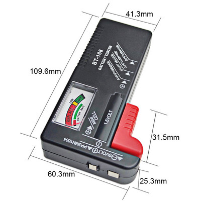 1 gab BT-168 BT-168D digitālais bateriju testeris LCD displejs AA/AAA/C/D/9V/1.5V pogelementu bateriju ietilpības pārbaudes detektors