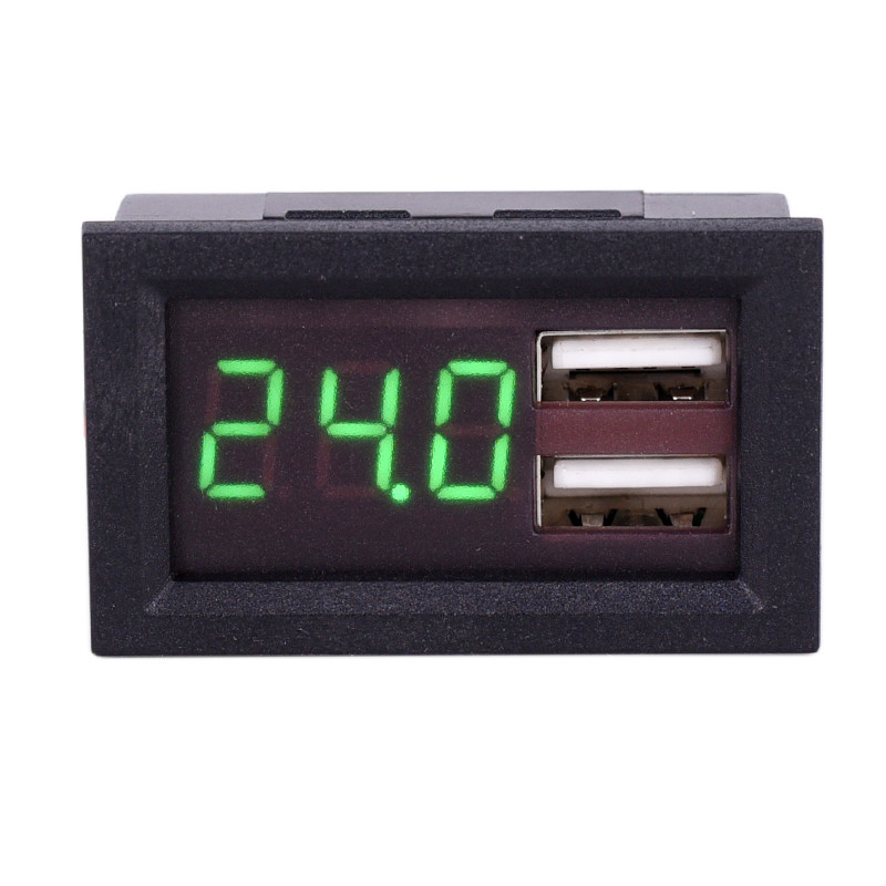 12 V 12,6 V sprieguma displejs 24 v litija akumulatora jaudas samazināšanas moduļa uz 5 V2 A USB interfeisa pārveidotāja voltmetru