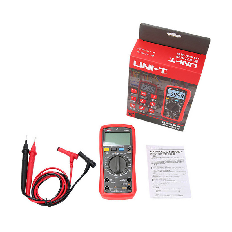 UNI-T digitális multiméter hordozható ellenállás-kapacitás AC DC feszültség AC áram frekvencia hőmérséklet dióda teszter