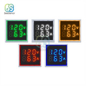 AC 50-500V 0-100A Τετράγωνο LED Ψηφιακό βολτόμετρο Αμπερόμετρο Τάσης Μετρητής ρεύματος Αυτοκινήτου Volt Amp Tester Detector AC 110V 220V