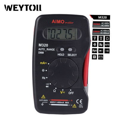 AIMO M320 digitális multiméter teszter kézi DC AC feszültség árammérő multiméter frekvencia kapacitás mérő