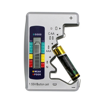 Ψηφιακός ελεγκτής μπαταρίας Έλεγχος χωρητικότητας μπαταρίας CDN 9V AA AAA 1 5V Όργανο μέτρησης ισχύος μπαταρίας