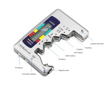 Цифров тестер за батерията Проверка на капацитета на батерията CDN 9V AA AAA 1 5V инструмент за измерване на мощността на батерията