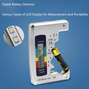 Цифров тестер за батерията Проверка на капацитета на батерията CDN 9V AA AAA 1 5V инструмент за измерване на мощността на батерията