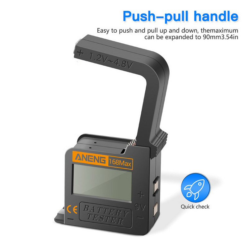 Universalus skaitmeninis baterijų testerio analizatorius, profesionalus ekranas, lengvas ir patogus baterijų tikrinimo diagnostikos įrankis