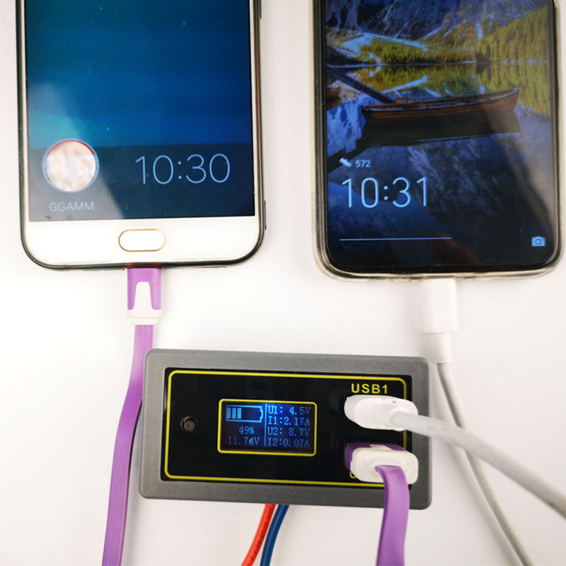 DC6V-30V Indicator de capacitate a bateriei de mașină 12V 24V Voltmetru de mașină Panou de măsurare a tensiunii Încărcare rapidă Monitor de baterie cu ieșire dublă USB