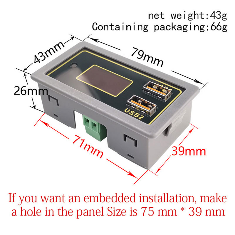 DC6V-30V Indicator de capacitate a bateriei de mașină 12V 24V Voltmetru de mașină Panou de măsurare a tensiunii Încărcare rapidă Monitor de baterie cu ieșire dublă USB