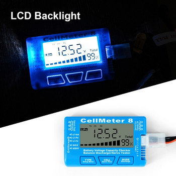 CellMeter 8 Multifunctional Digital Power Servo-Tester Discharger Balancer for Li-Po Li-lon Li-Fe RC Airplane Ανταλλακτικό