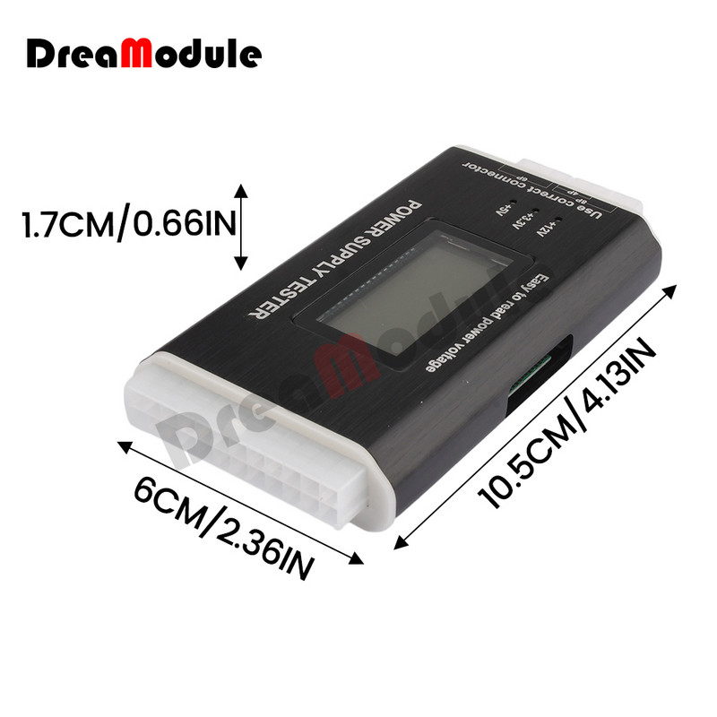 Ψηφιακή οθόνη LCD Υπολογιστής υπολογιστή 20/24 ακίδων Έλεγχος τροφοδοτικού ελέγχου Γρήγορη παροχή ρεύματος Εργαλείο διαγνωστικού ελεγκτή μέτρησης ισχύος