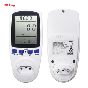 EU Plug AC Power Meter Цифров ватметър Watt Monitor Консумация на електроенергия Анализатор на мощност Енергомер Измервателна букса