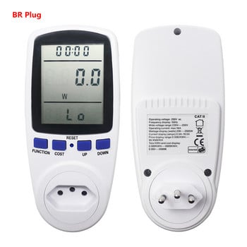 EU Plug AC Power Meter Ψηφιακό Wattmeter Watt Monitor Αναλυτής κατανάλωσης ηλεκτρικής ενέργειας Υποδοχή μέτρησης μετρητή ενέργειας