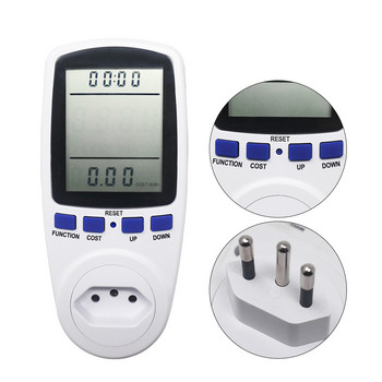 EU Plug AC Power Meter Цифров ватметър Watt Monitor Консумация на електроенергия Анализатор на мощност Енергомер Измервателна букса