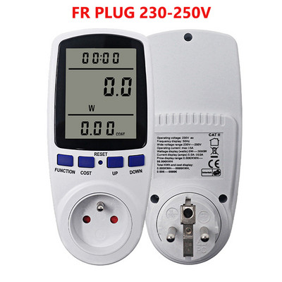 EU Plug AC Power Meter Ψηφιακό Wattmeter Watt Monitor Αναλυτής κατανάλωσης ηλεκτρικής ενέργειας Υποδοχή μέτρησης μετρητή ενέργειας