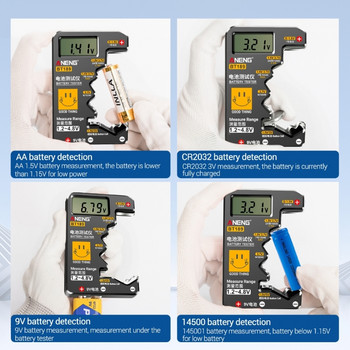 1PC Digital Tester LCD-Display Volt-Checkers για κουμπιά AA AAA 9V Εργαλεία μετρητή τάσης ελεγκτή πολλαπλών μεγεθών