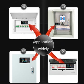 AC 6in1 220V 110V 50V~300V 100A Цифров амперметър Мощност Енергия Волтметър Амперметър Волт Ват Kwh Измервател на температура Време Сплит CT