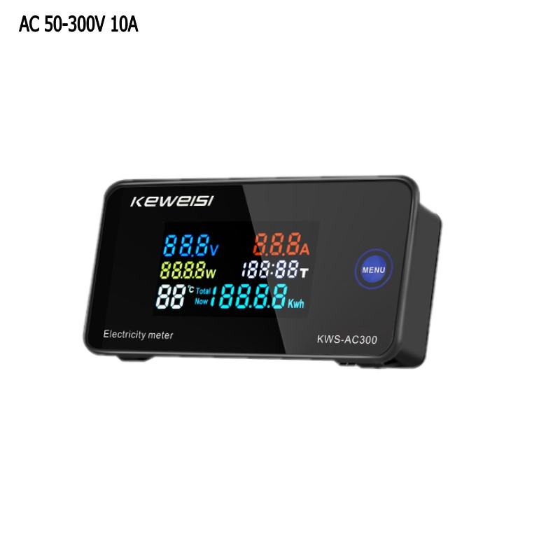 AC 6in1 220V 110V 50V~300V 100A Ampermetru digital Putere Energie Voltmetru Ampermetru Volt Watt Kwh Contor de temperatură Time Split CT