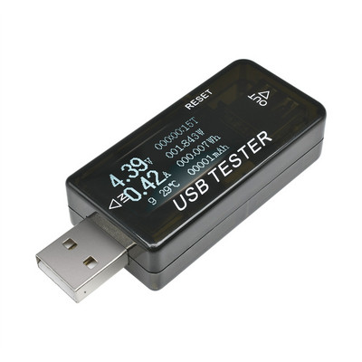 USB áramfeszültség-kapacitás-tesztelő DC 4-30V 5A 50W LED Volt Áramfeszültség-érzékelő töltőkapacitás akkumulátor-tesztelő