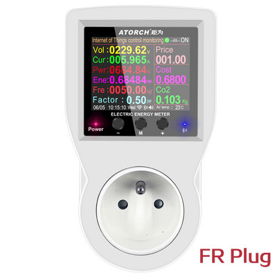 220 V kintamosios srovės WIFI išmanusis lizdas skaitmeninis vatmetras ES kištukas galios skaitiklis Elektros energijos suvartojimas galia kilovatai vatų energijos skaitiklis