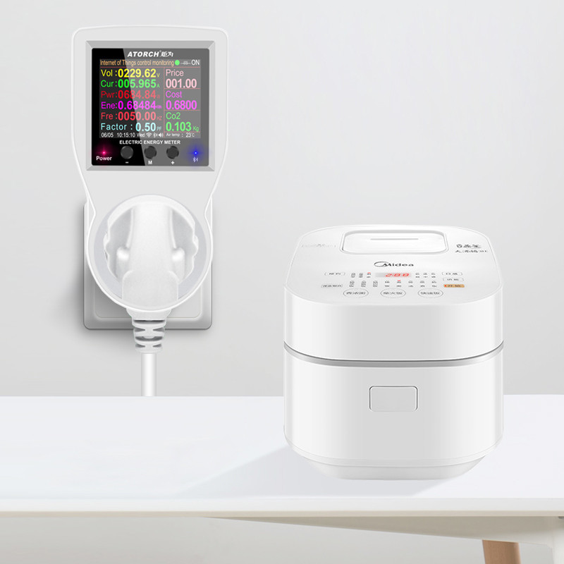 220 V kintamosios srovės WIFI išmanusis lizdas skaitmeninis vatmetras ES kištukas galios skaitiklis Elektros energijos suvartojimas galia kilovatai vatų energijos skaitiklis