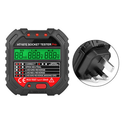 Tester digitalnih utičnica Tester digitalnih krugova sa zaslonom u boji Test napona Alati za provjeru RCD Provjera problema