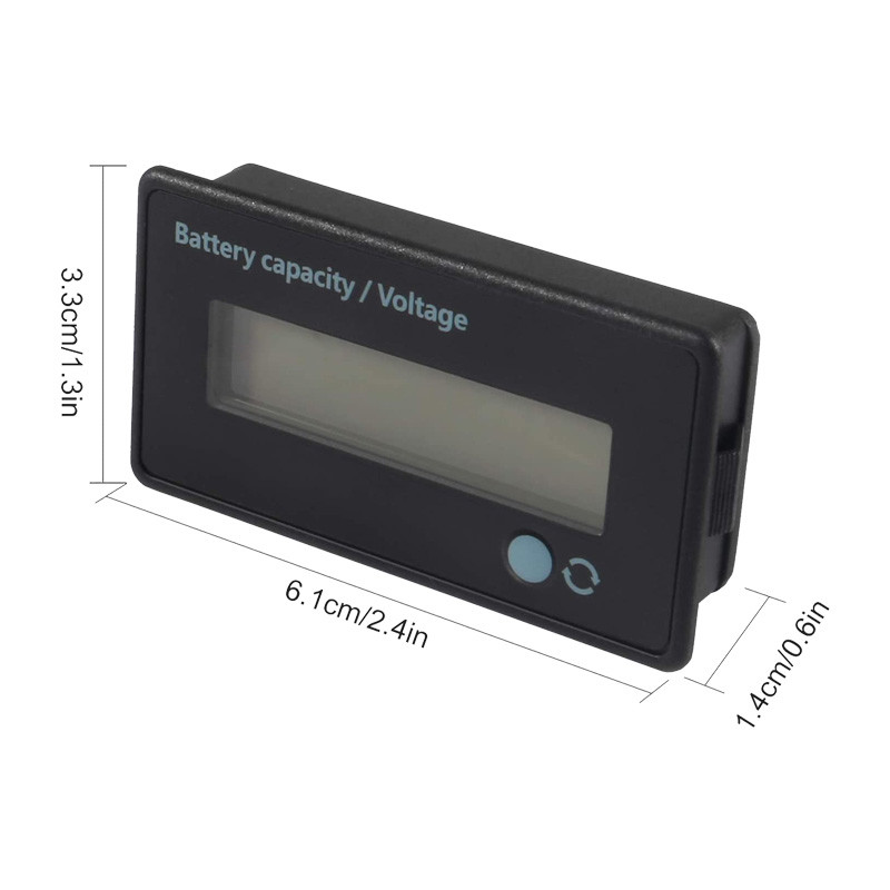 DC 12V akumõõtur Aku mahutavus Pingemonitori näidik DC 24V 36V 48V 72V plii-happe liitiumioonaku tester