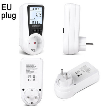 Фабрична цена Plug in Power Енергия Измервател на напрежение Ампери Използване на електричество Монитор Стенен контакт Изход с цифров голям LCD дисплей