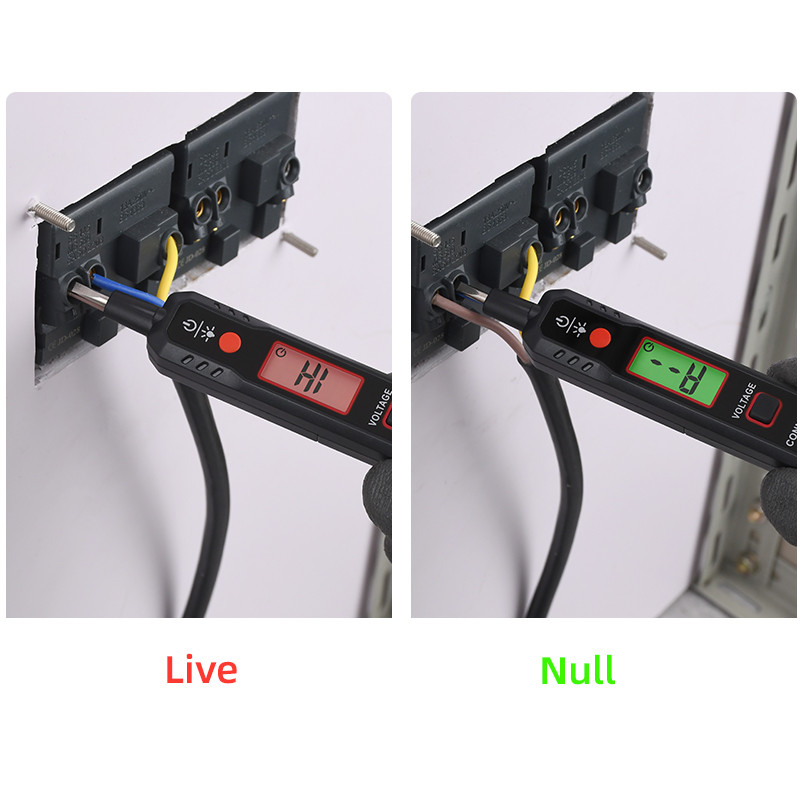 MultiDigitális tesztceruza AC DC 12-300V Tesztelő Elektromos csavarhúzó LCD kijelző Feszültségérzékelő Teszttoll Villanyszerelő szerszámok