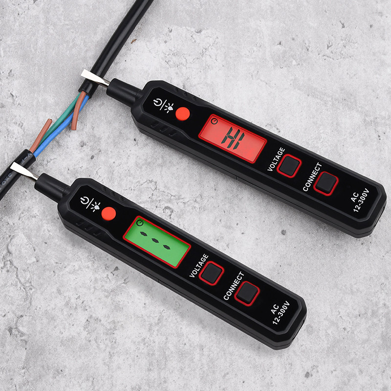 MultiDigitális tesztceruza AC DC 12-300V Tesztelő Elektromos csavarhúzó LCD kijelző Feszültségérzékelő Teszttoll Villanyszerelő szerszámok