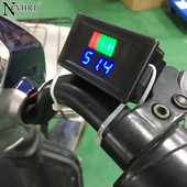 Autó akkumulátor töltöttségi szint jelző 12V 24V 36V 48V 60V 72V lítium akkumulátorok kapacitásmérő teszter kijelző LED tesztelő feszültségmérő