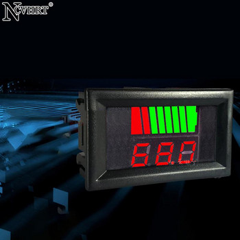 Ένδειξη στάθμης φόρτισης μπαταρίας αυτοκινήτου 12V 24V 36V 48V 60V 72V Μπαταρίες λιθίου Χωρητικότητα Μετρητής Δοκιμαστής Οθόνης LED Tester Voltmeter