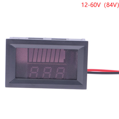 Autó akkumulátor töltöttségi szint jelző 12V 24V 36V 48V 60V 72V lítium akkumulátorok kapacitásmérő teszter kijelző LED tesztelő feszültségmérő