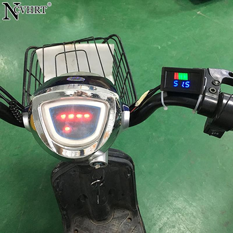 Autó akkumulátor töltöttségi szint jelző 12V 24V 36V 48V 60V 72V lítium akkumulátorok kapacitásmérő teszter kijelző LED tesztelő feszültségmérő