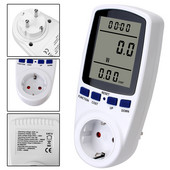 Priză de măsurare LCD digitală Analizor de putere Putere Kwh Contor de energie 220 V AC Contor de putere UE Priză watmetru