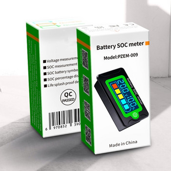 Ψηφιακή ένδειξη χωρητικότητας DC8V-100V Lead Acid Lithium-Car Motorcycles Voltmeter Voltage Electric Quantity Meter